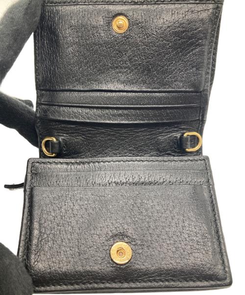 GUCCI（グッチ）GUCCI (グッチ) 2つ折り財布 ブラックの古着・服飾アイテム