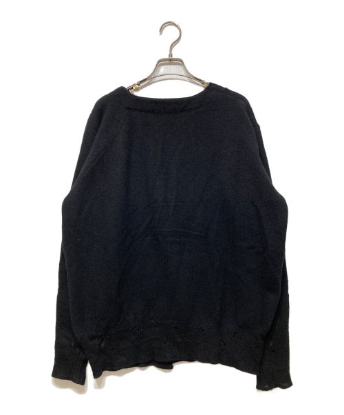 nobuyuki matsui（ノブユキマツイ）Nobuyuki Matsui (ノブユキマツイ) ニットカーディガン / Melt down Cardigan ブラック サイズ:3の古着・服飾アイテム