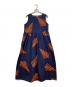 LE GLAZIK（ル グラジック）の古着「バティック スリーブレスワンピース」｜ネイビー