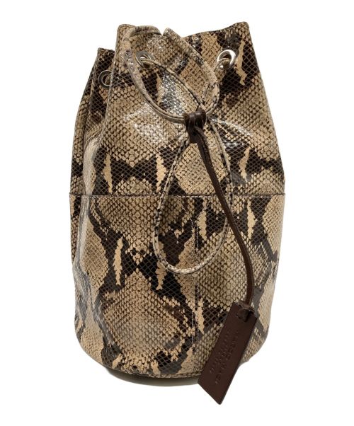 MARCO MASI（マルコマージ）MARCO MASI (マルコマージ) パイソン巾着トートバッグ ブラウンの古着・服飾アイテム