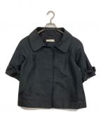 PRADAプラダ）の古着「シルク混半袖ジャケット」｜ブラック