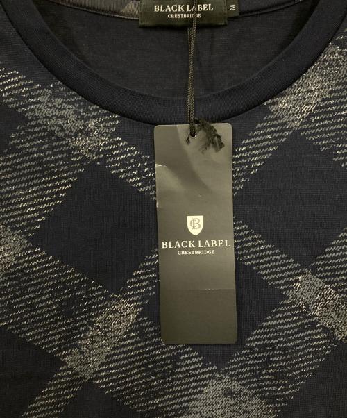 BLACK LABEL CRESTBRIDGE（ブラックレーベル クレストブリッジ）BLACK LABEL CRESTBRIDGE (ブラックレーベル クレストブリッジ) クルーネックカットソー ネイビー サイズ:Ⅿの古着・服飾アイテム