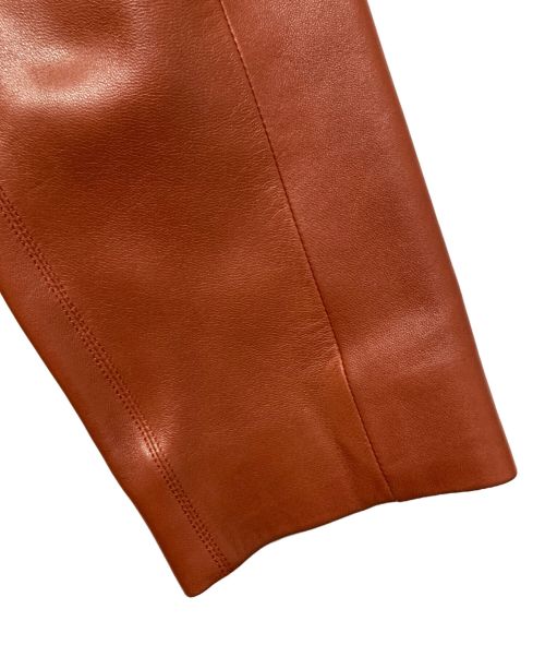 CHANEL（シャネル）CHANEL (シャネル) ラムスキンレザーコート ブラウン サイズ:36の古着・服飾アイテム