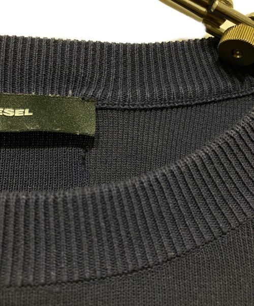 DIESEL（ディーゼル）DIESEL (ディーゼル) M-AQUAMARINE ニット ネイビー サイズ:XSの古着・服飾アイテム