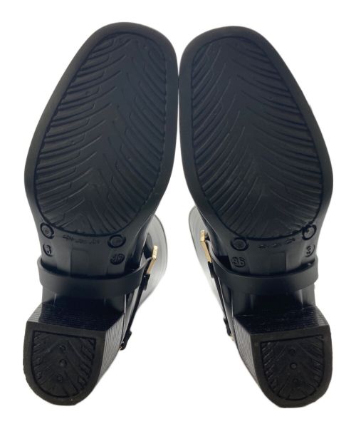 JIMMY CHOO（ジミーチュウ）JIMMY CHOO (ジミーチュウ) ロングレインブーツ ブラック サイズ:36の古着・服飾アイテム