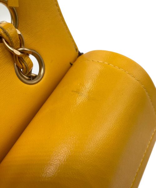 CHANEL（シャネル）CHANEL (シャネル) ココマークハラコチェーンショルダーバッグ ブラウン×ボルドー×イエローの古着・服飾アイテム