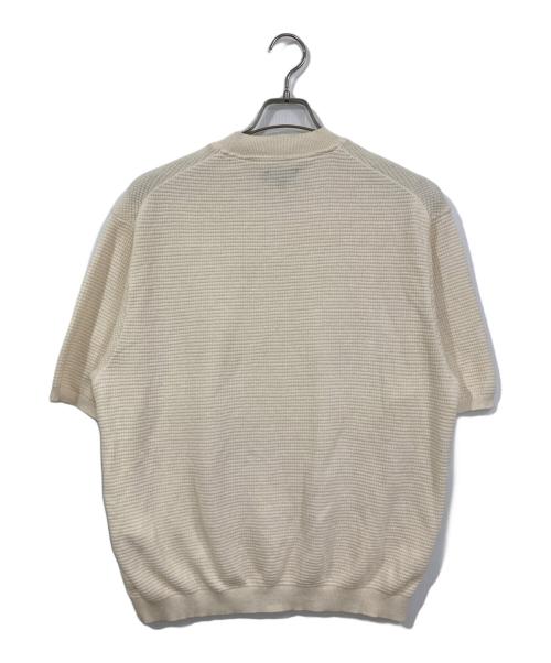 BARNEYS NEWYORK（バーニーズ・ニューヨーク）BARNEYS NEWYORK (バーニーズ・ニューヨーク) ワッフルニットTシャツ アイボリー サイズ:Lの古着・服飾アイテム