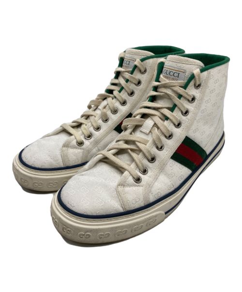 GUCCI（グッチ）GUCCI (グッチ) ハイカットスニーカー ホワイト サイズ:6の古着・服飾アイテム