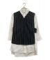 AMERI（アメリ）の古着「LOGO STRIPE VEST SET TUNIC SHIRT/長袖シャツ」｜ホワイト