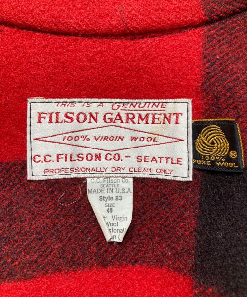 FILSON GARMENT（フィルソン ガーメント）FILSON GARMENT (フィルソン ガーメント) ダブルマッキーノクルーザージャケット レッド サイズ:40の古着・服飾アイテム
