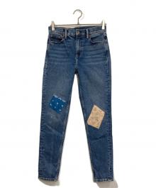 POLO RALPH LAUREN（ポロ・ラルフローレン）の古着「パッチスキニーデニムパンツ」｜ブルー