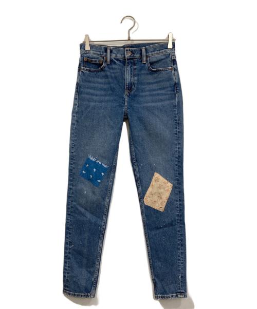 POLO RALPH LAUREN（ポロ・ラルフローレン）POLO RALPH LAUREN (ポロ・ラルフローレン) パッチスキニーデニムパンツ ブルー サイズ:27の古着・服飾アイテム