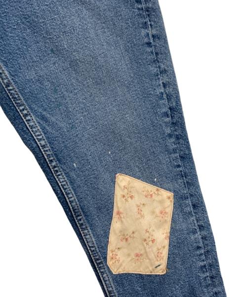 POLO RALPH LAUREN（ポロ・ラルフローレン）POLO RALPH LAUREN (ポロ・ラルフローレン) パッチスキニーデニムパンツ ブルー サイズ:27の古着・服飾アイテム