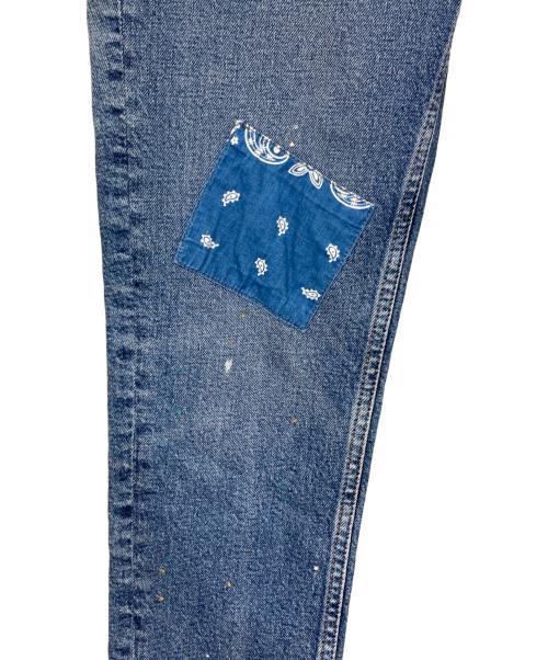 POLO RALPH LAUREN（ポロ・ラルフローレン）POLO RALPH LAUREN (ポロ・ラルフローレン) パッチスキニーデニムパンツ ブルー サイズ:27の古着・服飾アイテム
