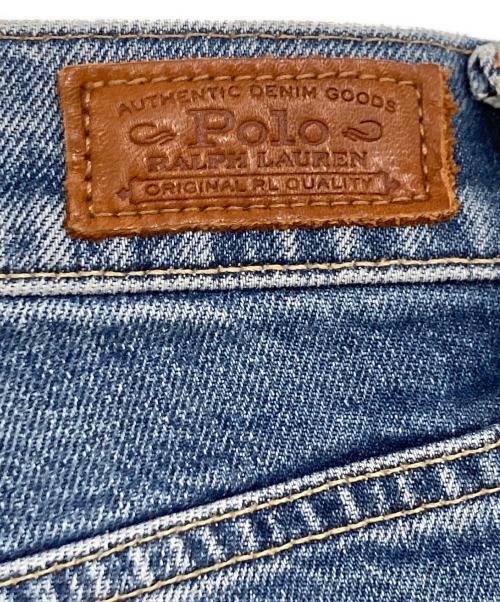 POLO RALPH LAUREN（ポロ・ラルフローレン）POLO RALPH LAUREN (ポロ・ラルフローレン) パッチスキニーデニムパンツ ブルー サイズ:27の古着・服飾アイテム