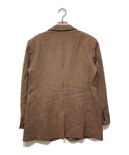 POLO RALPH LAUREN（ポロ・ラルフローレン）POLO RALPH LAUREN (ポロ・ラルフローレン) ハウンドトゥース シングルジャケット ブラウン サイズ:4の古着・服飾アイテム