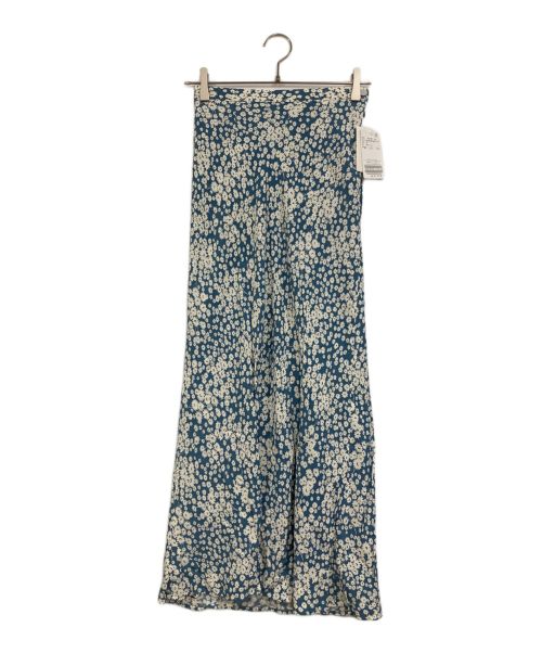 edit.for lulu（エディットフォールル）edit.for LuLu (エディットフォールル) abc フラワーバイアス マキシスカート ブルー サイズ:34の古着・服飾アイテム