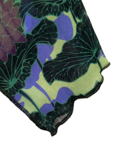 GVGV（ジーヴィージーヴィー）GVGV (ジーヴィージーヴィー) FLORAL STRECH TULL グリーン サイズ:Sの古着・服飾アイテム
