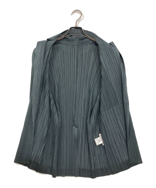 PLEATS PLEASE（プリーツプリーズ）PLEATS PLEASE (プリーツプリーズ) プリーツ1Bテーラードジャケット グリーン サイズ:4の古着・服飾アイテム