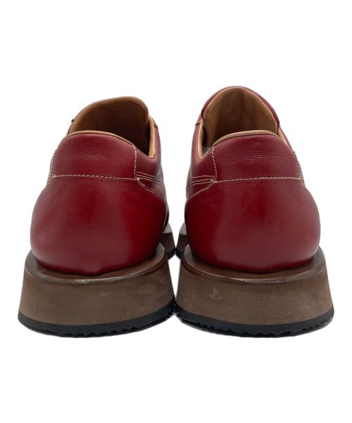 Tricker's（トリッカーズ）Tricker's (トリッカーズ) レザースニーカー レッド サイズ:6の古着・服飾アイテム