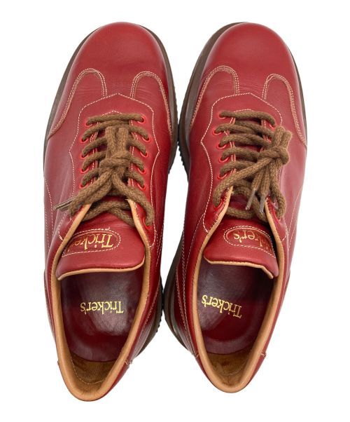 Tricker's（トリッカーズ）Tricker's (トリッカーズ) レザースニーカー レッド サイズ:6の古着・服飾アイテム