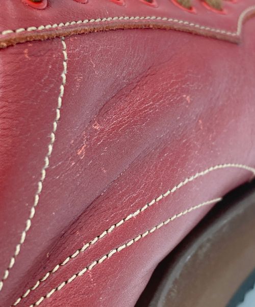 Tricker's（トリッカーズ）Tricker's (トリッカーズ) レザースニーカー レッド サイズ:6の古着・服飾アイテム
