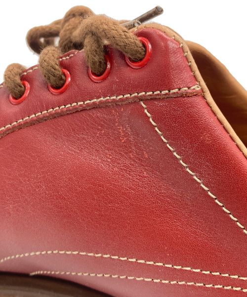 Tricker's（トリッカーズ）Tricker's (トリッカーズ) レザースニーカー レッド サイズ:6の古着・服飾アイテム