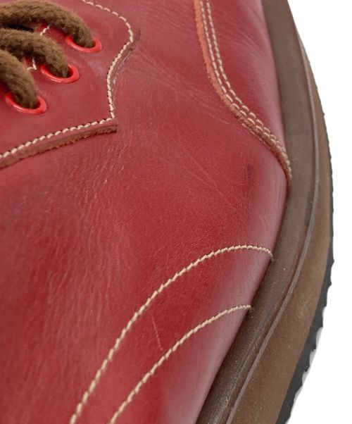 Tricker's（トリッカーズ）Tricker's (トリッカーズ) レザースニーカー レッド サイズ:6の古着・服飾アイテム