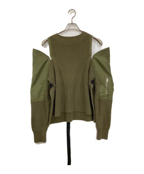 DIESEL（ディーゼル）DIESEL (ディーゼル) ジップニット カーキ サイズ:ＸSの古着・服飾アイテム