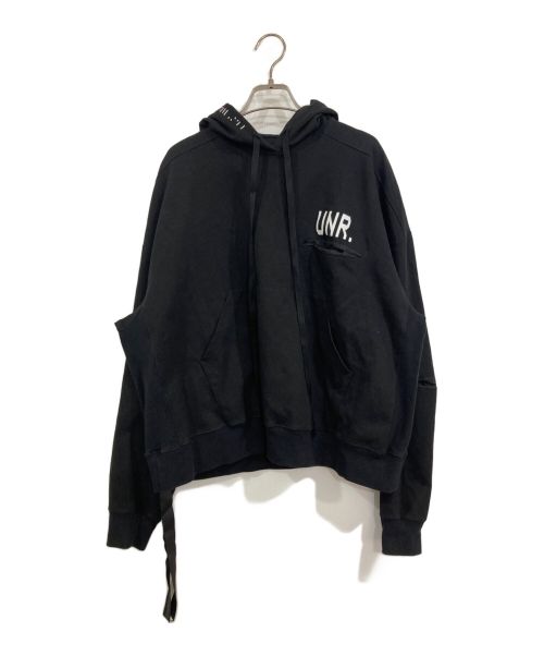 UNRAVEL PROJECT（アンレーベル プロジェクト）Unravel Project (アンレーベル プロジェクト) ロゴパーカー ブラック サイズ:Sの古着・服飾アイテム