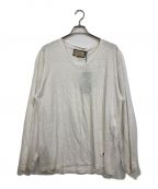 GUCCIグッチ）の古着「LINEN V-NECK T-SHIRT」｜ホワイト