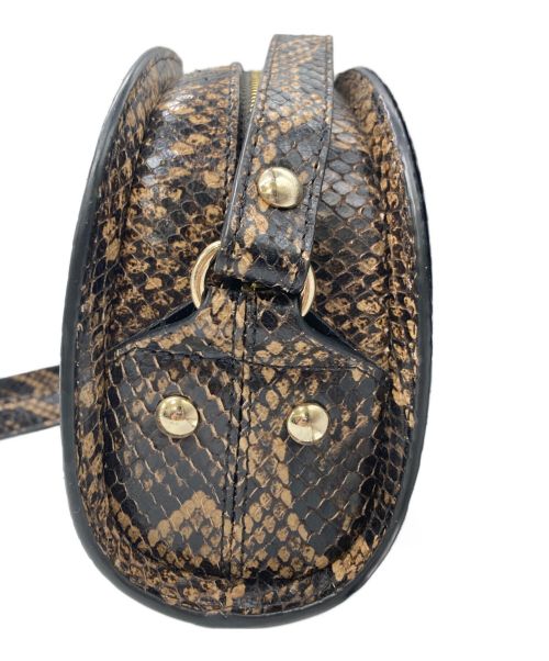 A.P.C.（アーペーセー）A.P.C. (アーペーセー) ハーフムーンパイソンショルダーバッグ ブラウンの古着・服飾アイテム