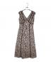 HER LIP TO（ハーリップトゥ）の古着「Lace Trimmed Floral Dress」｜ブラウン