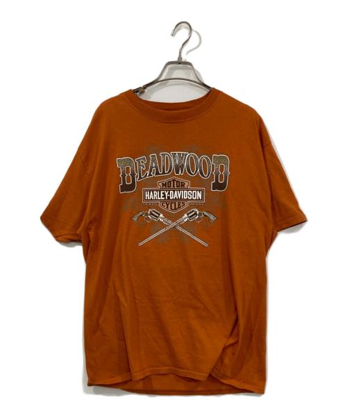 HARLEY-DAVIDSON（ハーレーダビッドソン）HARLEY-DAVIDSON (ハーレーダビッドソン) プリントTシャツ オレンジ サイズ:Lの古着・服飾アイテム