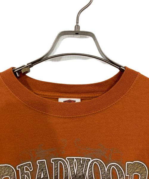 HARLEY-DAVIDSON（ハーレーダビッドソン）HARLEY-DAVIDSON (ハーレーダビッドソン) プリントTシャツ オレンジ サイズ:Lの古着・服飾アイテム