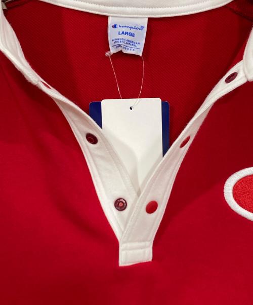 Champion（チャンピオン）Champion (チャンピオン) ヘンリーネックスウェット レッド サイズ:Lの古着・服飾アイテム