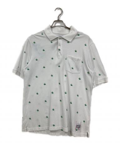 old stussy ステューシー　総柄　 ポロシャツ 中古・古着通販】stussy (ステューシー) 王冠刺繍ポロシャツ ホワイト