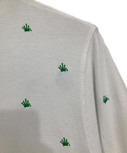 stussy（ステューシー）stussy (ステューシー) 王冠刺繍ポロシャツ ホワイト サイズ:Ⅿの古着・服飾アイテム