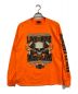 HARLEY-DAVIDSON（ハーレーダビッドソン）の古着「長袖プリントTシャツ」｜オレンジ