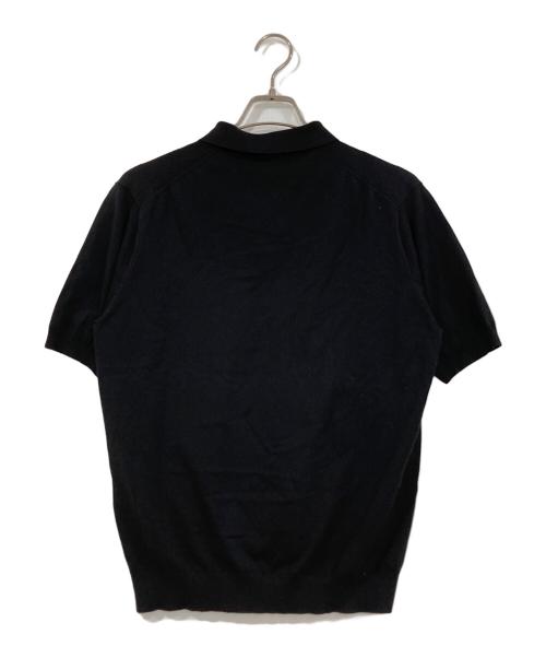 UNITED ARROWS（ユナイテッドアローズ）UNITED ARROWS (ユナイテッドアローズ) コットン ポリエステル ショートスリーブ ニット ポロシャツ ―COZY― ウォッシャブル ・抗菌防臭 ブラック サイズ:Mの古着・服飾アイテム