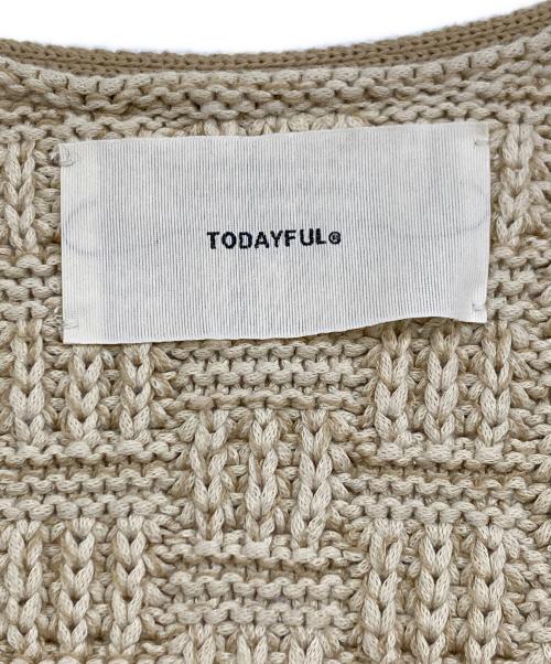 TODAYFUL（トゥデイフル）TODAYFUL (トゥデイフル) ニットジャガードガウン ベージュ サイズ:36の古着・服飾アイテム