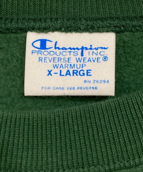 Champion（チャンピオン）Champion (チャンピオン) カレッジロゴスウェット グリーン サイズ:XLの古着・服飾アイテム