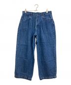 FARAHファーラー）の古着「One-tuck Wide Tapered Pants/デニムパンツ」｜ブルー