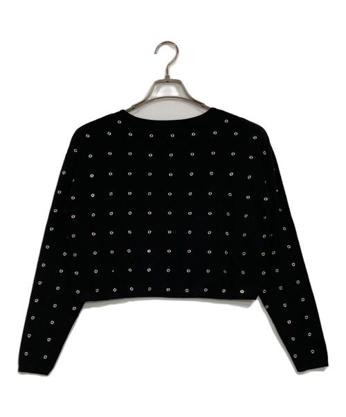 Diagram GRACE CONTINENTAL（ダイアグラム グレースコンチネンタル）Diagram GRACE CONTINENTAL (ダイアグラム グレースコンチネンタル) ドットニットトップ ブラック サイズ:36の古着・服飾アイテム
