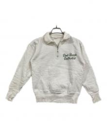 Champion（チャンピオン）の古着「50~60's襟付きハーフジップスウェット」｜ホワイト