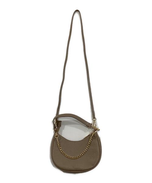 AULENTTI（オウレンティ）AULENTTI (オウレンティ) スモールハーフムーンショルダーバッグ ベージュの古着・服飾アイテム