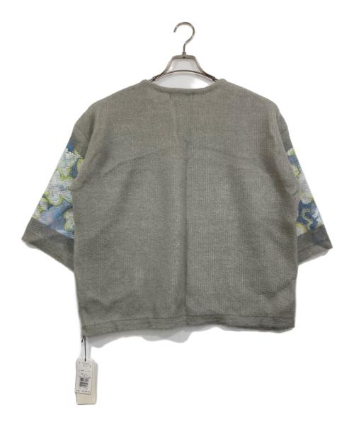 HIROKO KOSHINO（ヒロコ コシノ）HIROKO KOSHINO (ヒロコ コシノ) オリジナルプリントニット グレー サイズ:38の古着・服飾アイテム
