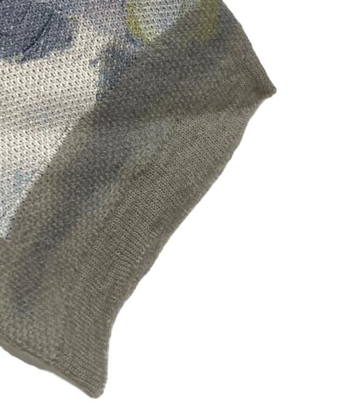 HIROKO KOSHINO（ヒロコ コシノ）HIROKO KOSHINO (ヒロコ コシノ) オリジナルプリントニット グレー サイズ:38の古着・服飾アイテム