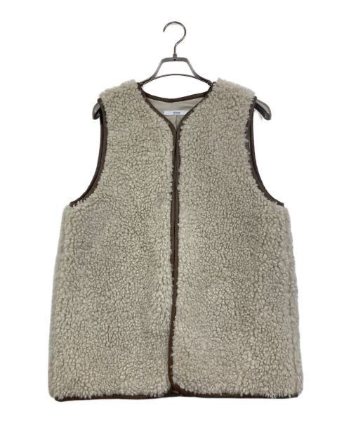 JOURNAL STANDARD relume（ジャーナルスタンダード レリューム）JOURNAL STANDARD relume (ジャーナルスタンダード レリューム) カーリーフェイクファーベスト アイボリー サイズ:FREEの古着・服飾アイテム