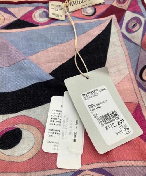 Emilio Pucci（エミリオ プッチ）Emilio Pucci (エミリオ プッチ) カシミヤシルクストール ピンクの古着・服飾アイテム